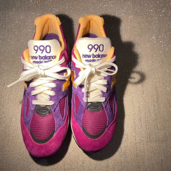 Teddy Santis x New Balance 990v2 Made in USA ‘Purple Yellow’ - Picture 2 of 11